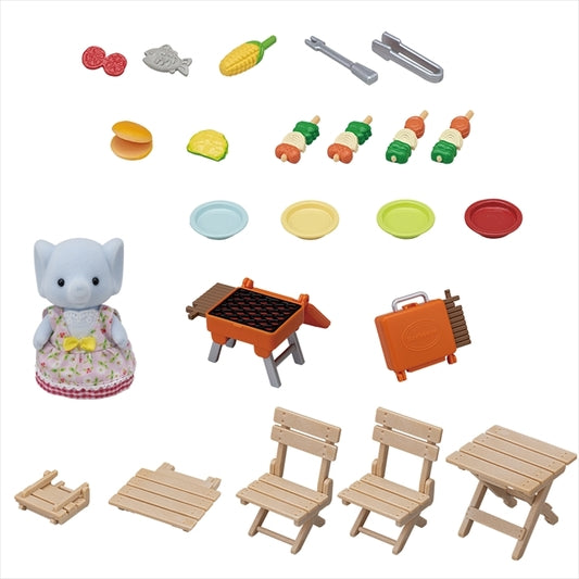 Sylvanian Families - BBQ Picnic Set - Elephant Girl