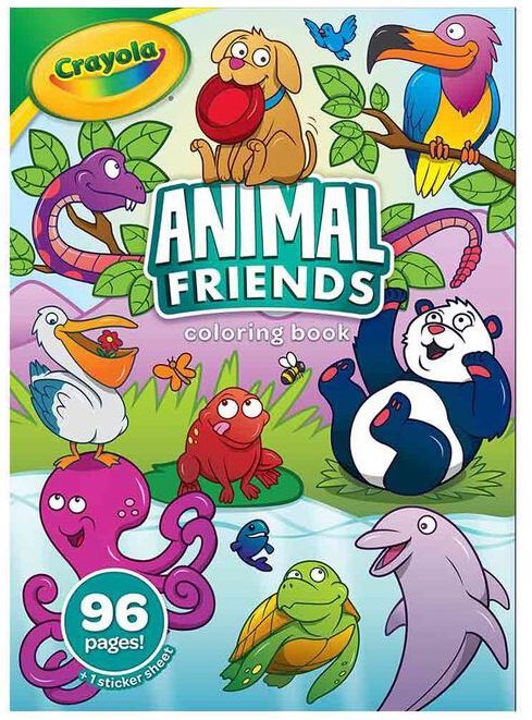 Crayola - Coloring Book with Stickers - Animal Friends