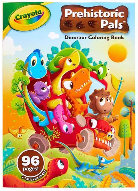 Crayola - Coloring Book with Stickers - Prehistoric Pals