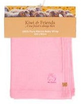 Kiwi & Friends - Baby Merino Wrap - Soft Pink