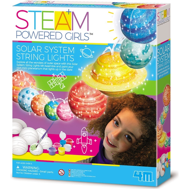 4M Steam Powered Girls - Solar System String Lights