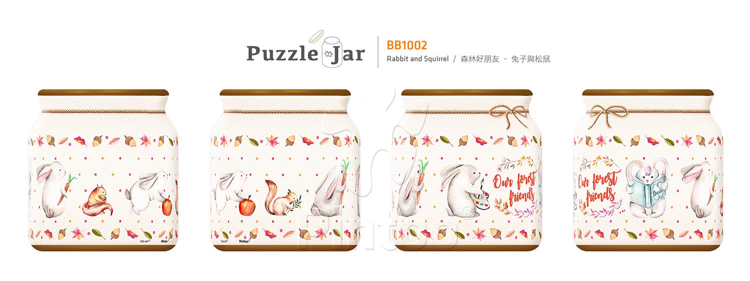 Pintoo Puzzle Jar - Rabbit & Squirrel