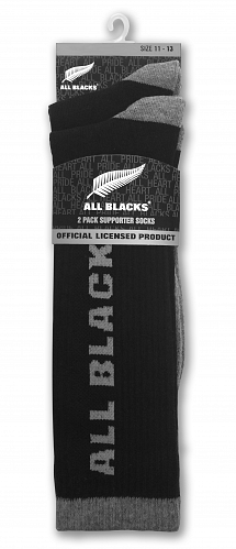 All Blacks Supporter Socks 2pk Lge