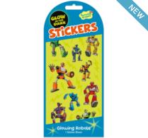 Peaceable Kingdom: Glow in the Dark Stickers - Glowing Robots