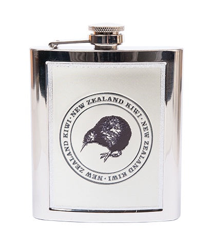 NZ Hip Flask - NZ Circle Kiwi