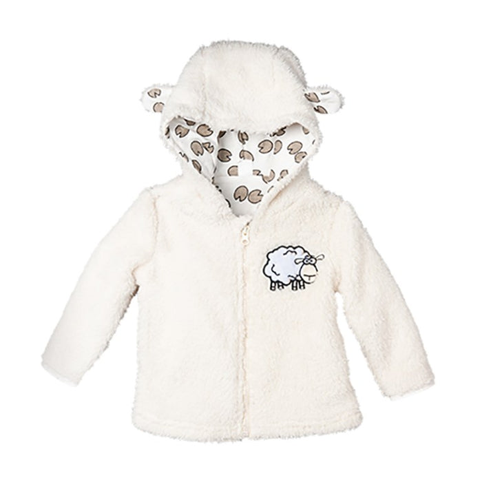 Kiwi & Friends - Baby Sherpa Hoodie (0) Cream 6-12 months