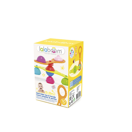 Lalaboom - Soft Links Toy & Beads (2 Links & 8pc Beads)