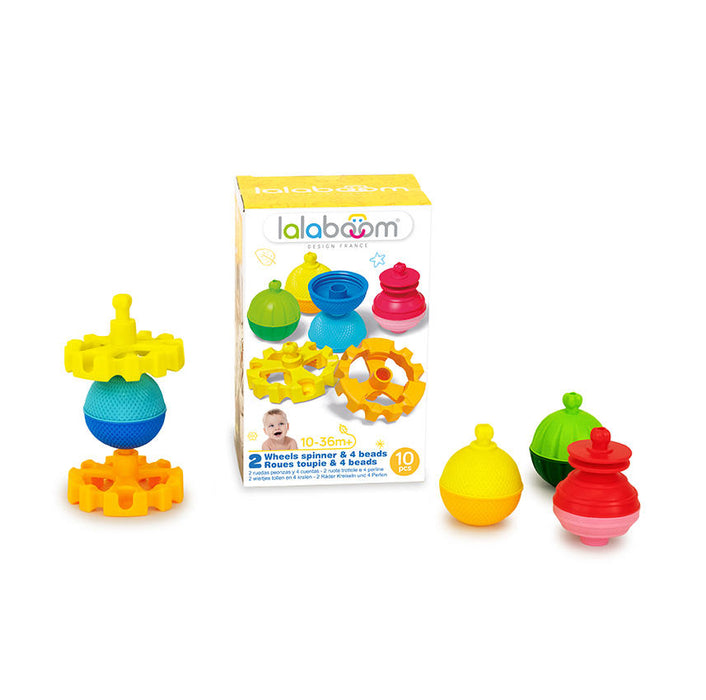 Lalaboom - Wheels Spinner & Beads (2 Wheels & 8pc Beads)