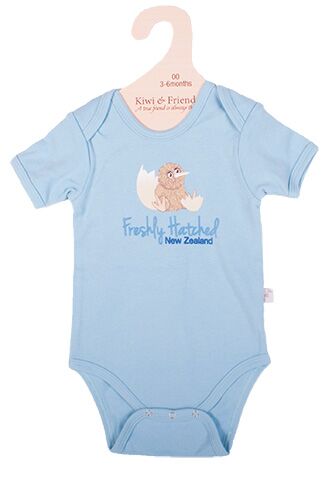 Kiwi & Friends - Baby Romper (000) Blue 0-3 months