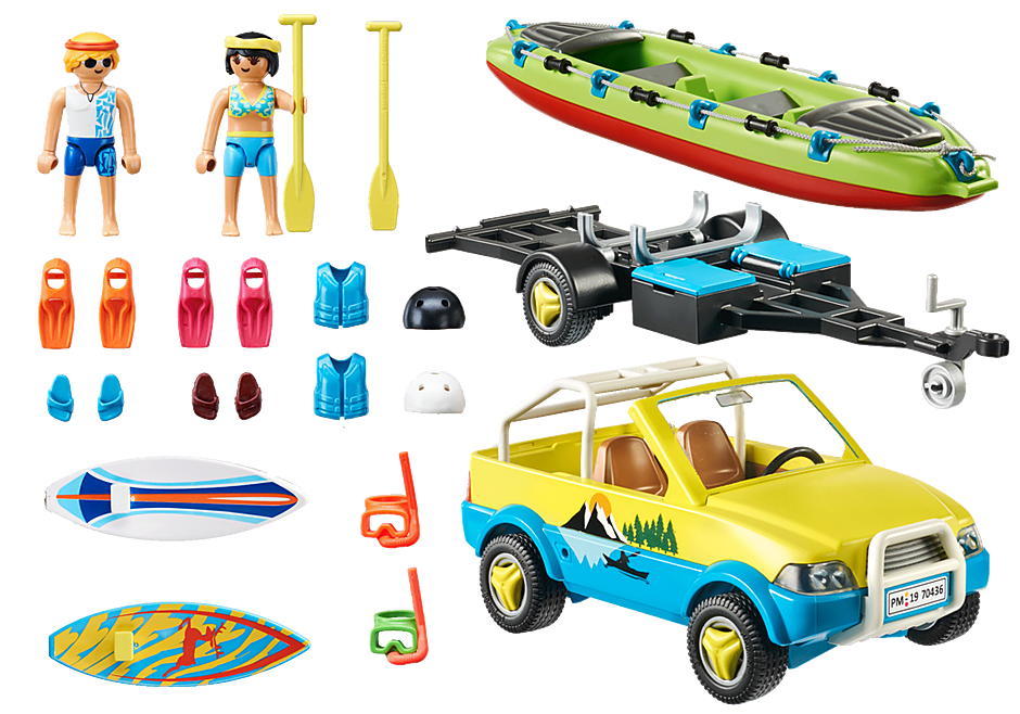 Playmobil 70436 - Family Fun - Beach Car with Canoe