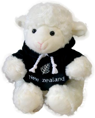 Kiwi & Friends - Sitting Sheep with Black Jacket 24 cm