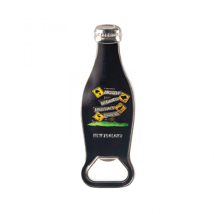 NZ Fridge Magnet - Bottle Opener Road Signs
