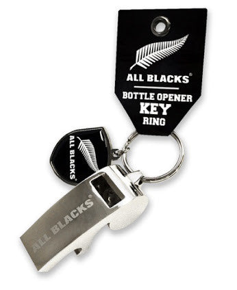 All Blacks - Whistle Bottle Opener Key Ring