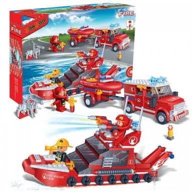 BanBao - Fire Car and Boat Set