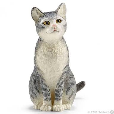 Schleich - Grey Cat, Sitting