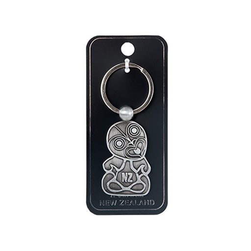 NZ Keyring - Tiki Pewter