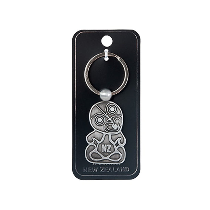 NZ Keyring - Tiki Pewter