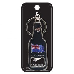 NZ Keyring - Bottle Opener Foil Flag
