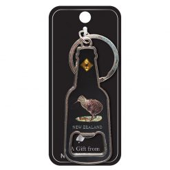 NZ Keyring - Bottle Opener Foil Kiwi