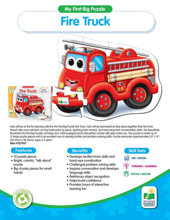 The Learning Journey: My First Big Puzzle - Fire Truck