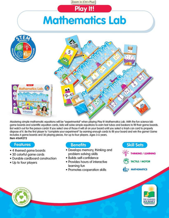 The Learning Journey - Play It! Game Mathematics Lab