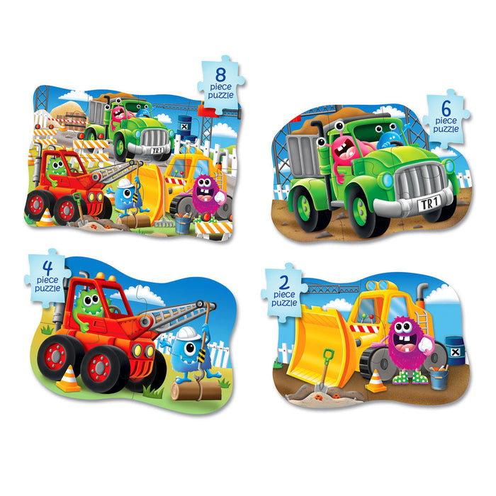 The Learning Journey: My First Puzzle Set - 4-In-A-Box - Monster Trucks