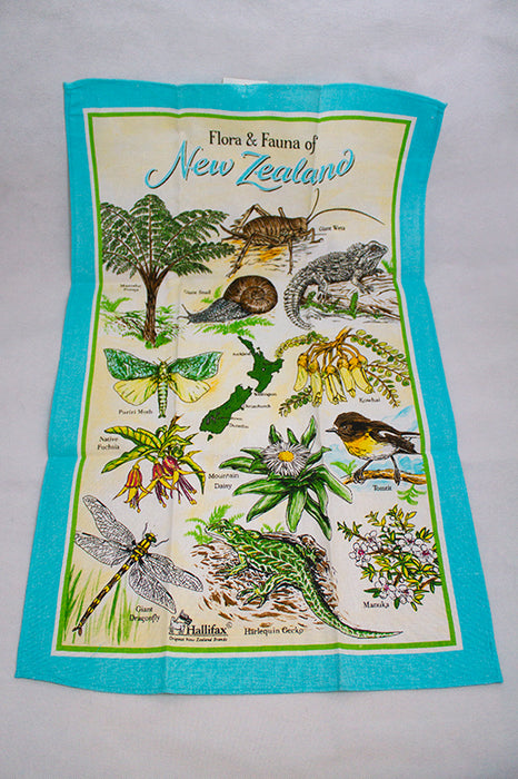 NZ Tea Towel - NZ Flora & Fauna
