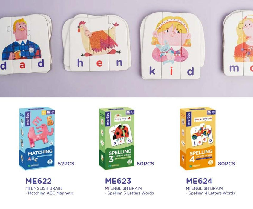 MierEdu: MI English Brain Puzzle - Level 3 Spelling 4 Letters Words