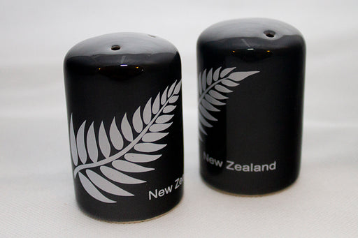 NZ Silver Fern Salt & Pepper Shakers