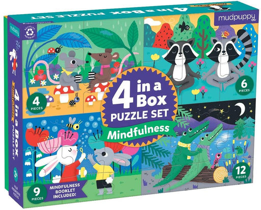 Mudpuppy - 4 in a Box Puzzle Set Mindfulness