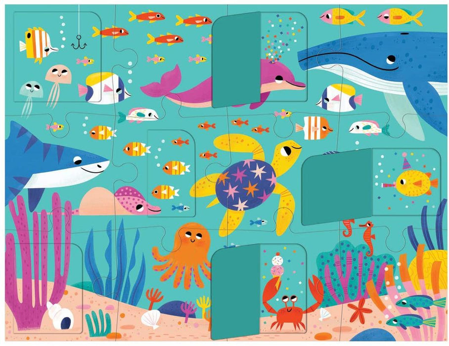 Mudpuppy - Lift the Flap Puzzle Ocean Party