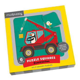 Mudpuppy - Construction Puzzle Squares