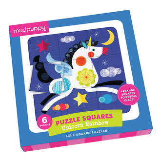 Mudpuppy - Unicorn Puzzle Squares