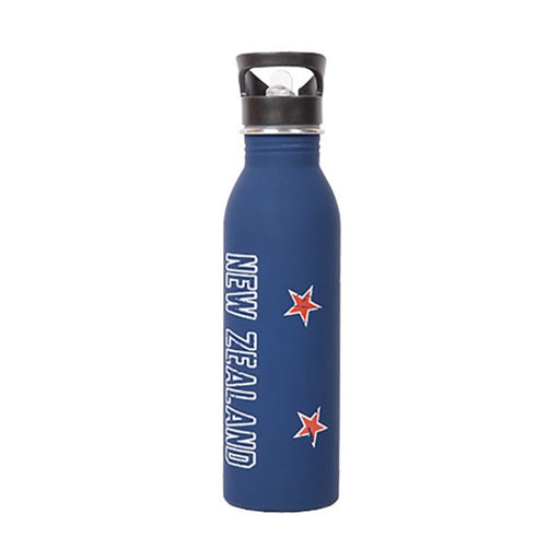 NZ S/S Drink Bottle - Blue NZ Stars