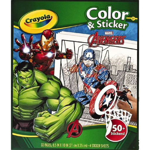 Crayola - Colour & Sticker Book - Marvel Avengers