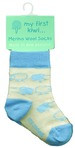 My First Kiwi - Merino Wool Socks - Kiwi, Blue 0-6 months