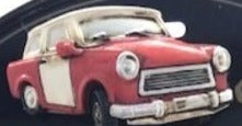 Posh Magnets - Car - Red with White Door & Roof