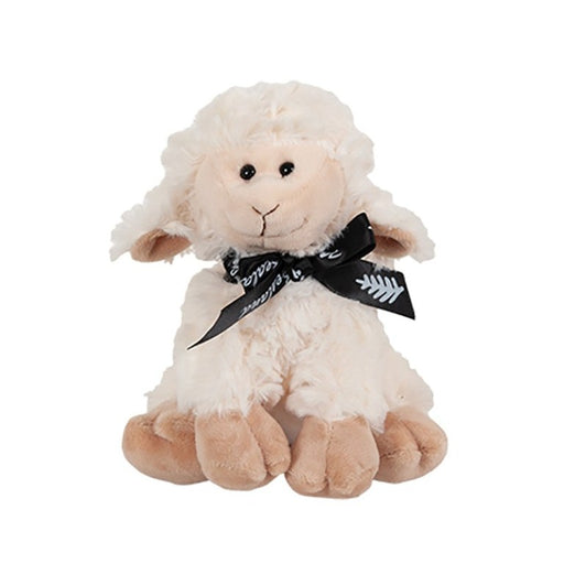 Kiwi & Friends - Sitting Sheep 19cm with Black Ribbon
