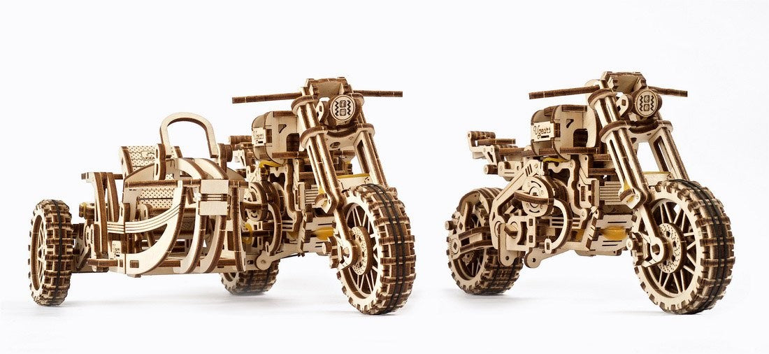 Ugears: Mechanical Models - Bike Scrambler UGR-10 with Sidecar