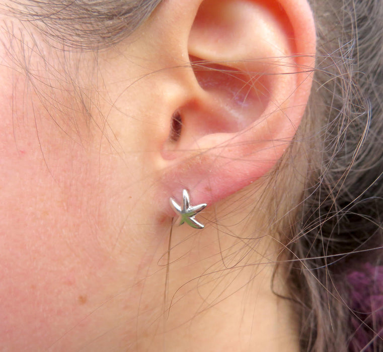 Wildside XP27 - Sterling Silver Stud Earrings Starfish