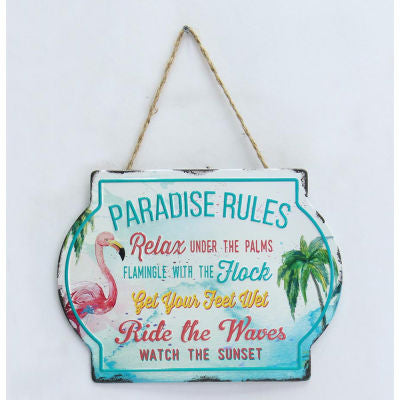 Man Cave - Paradise Rules Sign