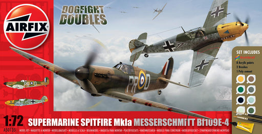 Airfix - 1:72 Supermarine Spitfire Mk.Ia Messerschmitt Bf109E-4 Dogfight Doubles