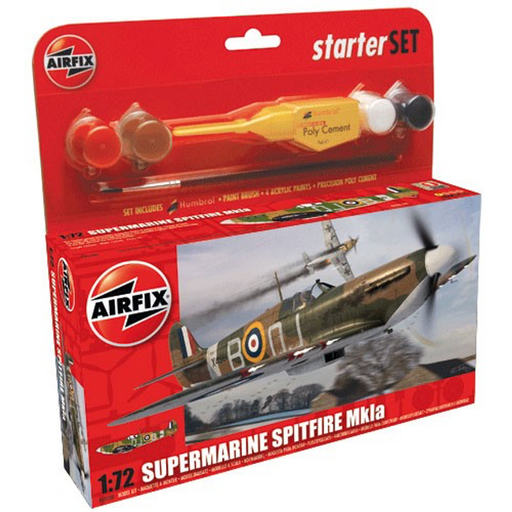 Airfix Starter Set - 1:72 Supermarine Spitfire Mk.la