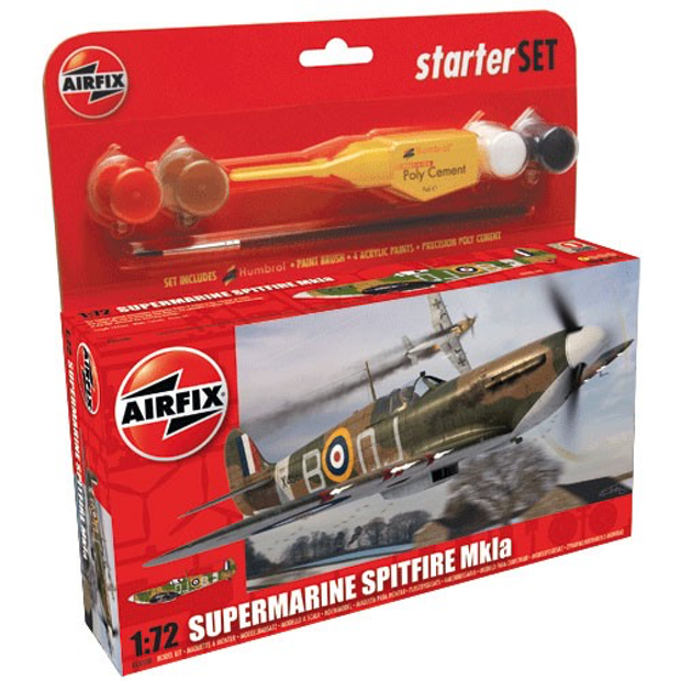 Airfix Starter Set - 1:72 Supermarine Spitfire Mk.la