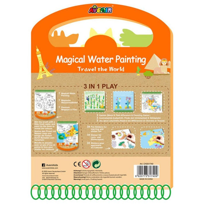 Avenir: 3 in 1 Play Magical Water Painting - Travel the World