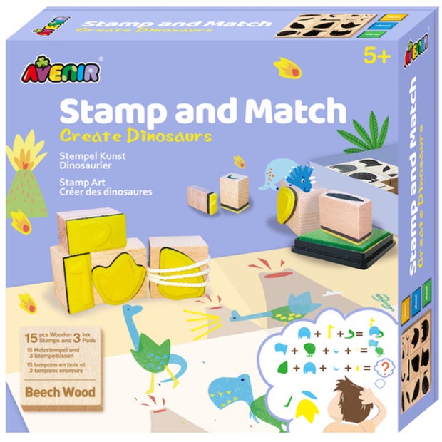 Avenir: Stamp and Match - Create Dinosaurs