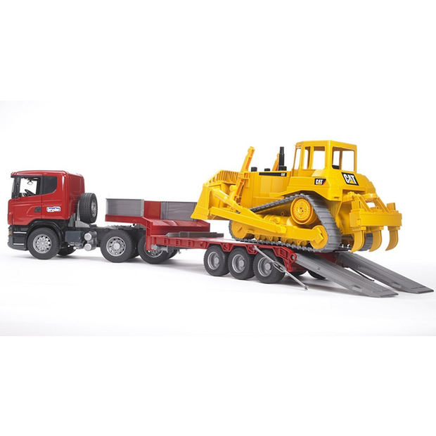Bruder - Scania R-Series Low Loader with Bulldozer