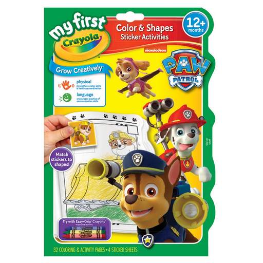 Crayola -My First Colour & Shapes Activity Book - Paw Patrol