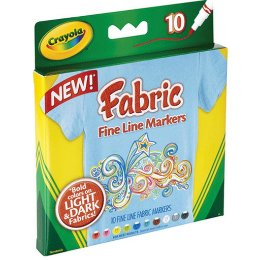 Crayola - Fabric Fine Line Markers 10pk