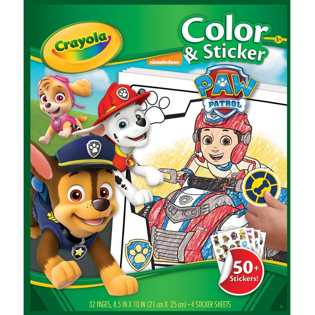 Crayola - Colour & Sticker Book - Paw Patrol